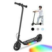 iScooter Electric Scooter for Teens Kids 6-10, 150W Kids Escooter with Pedal Breathing Light \u0026 6 / 10 MPH for Boys Girls Black
